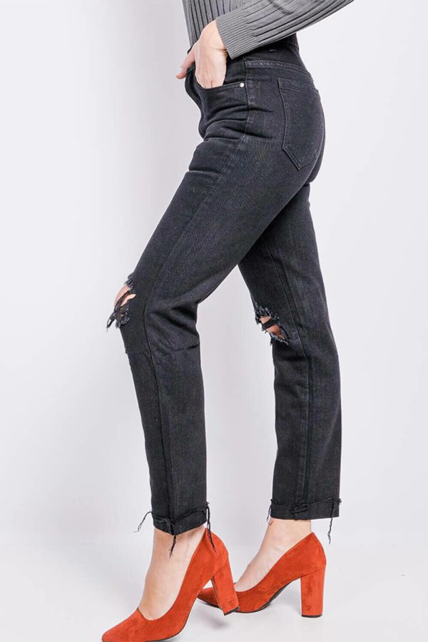 Momfit Jeans με Σκισίματα