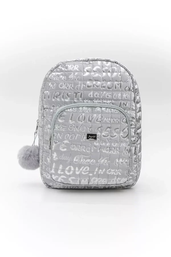 Puffer μεταλλικό σακίδιο με γράμματα